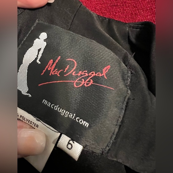 Mac Duggal Black Neoprene Bodycon Dress - Picture 3 of 4